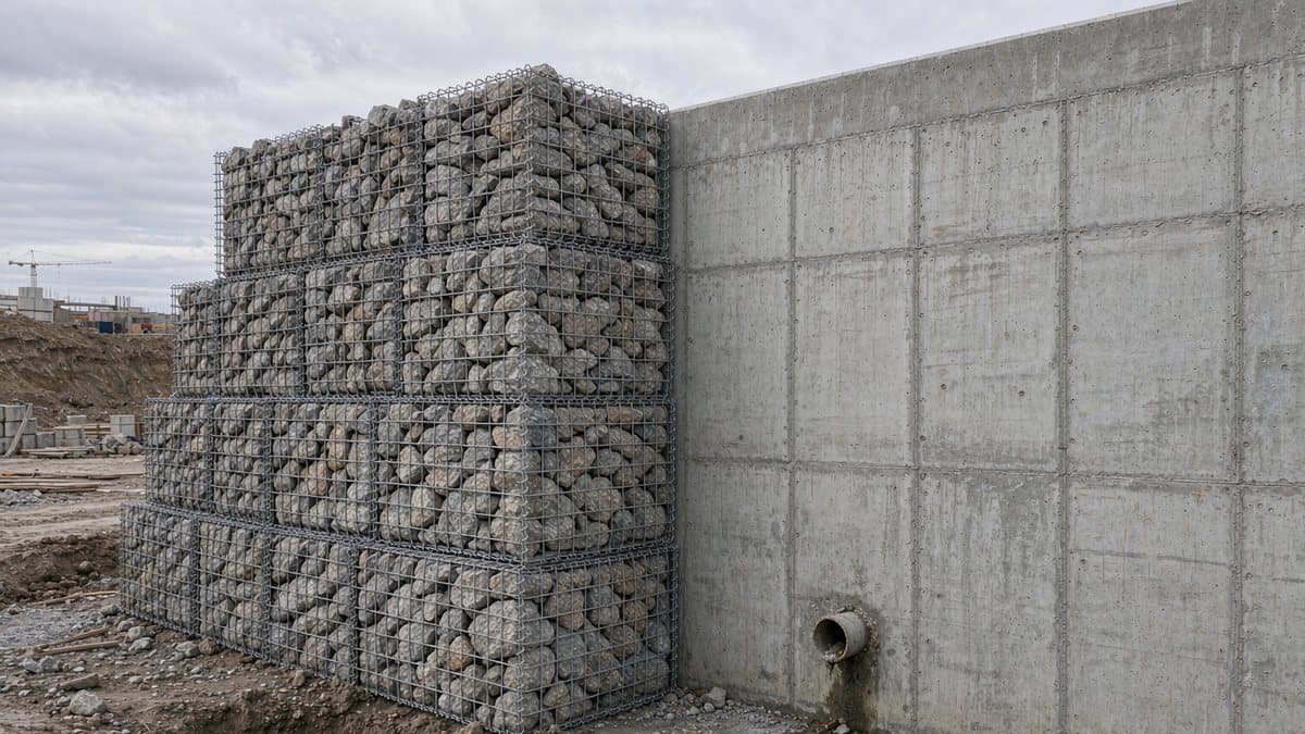 Gabion vs Concrete Retaining Wall: Cost, Lifespan and When to Choose Each