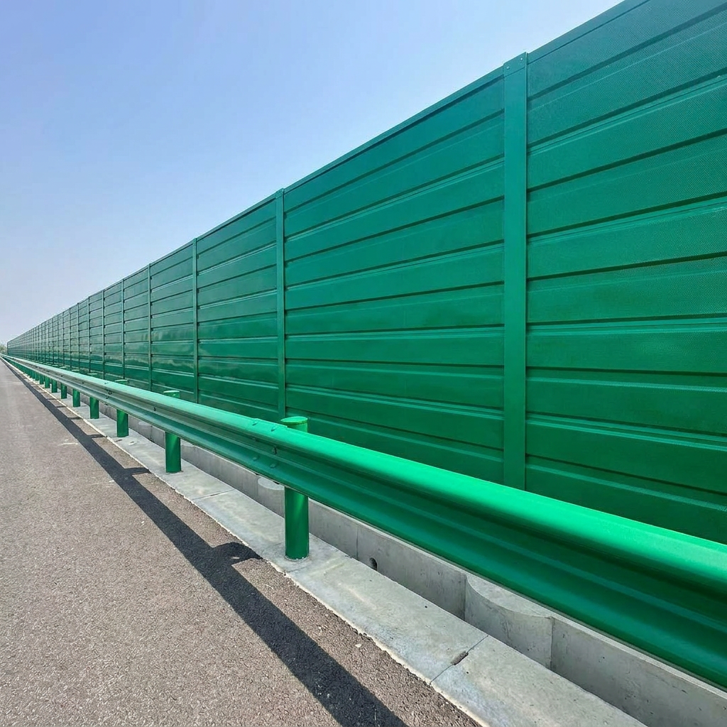 Highway Noise Barrier 3.0m Sound-Absorbing Steel Panel