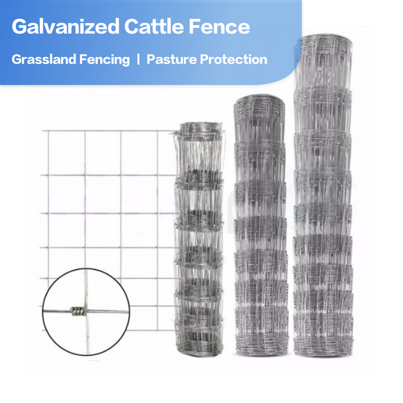 Cattle Fence (Field Fence) 150mm Graduated Hinge-Joint Galvanized