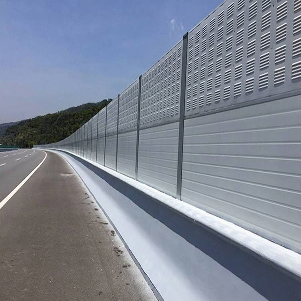 Metal Upright Noise Barrier Vertical Sound Wall Panel