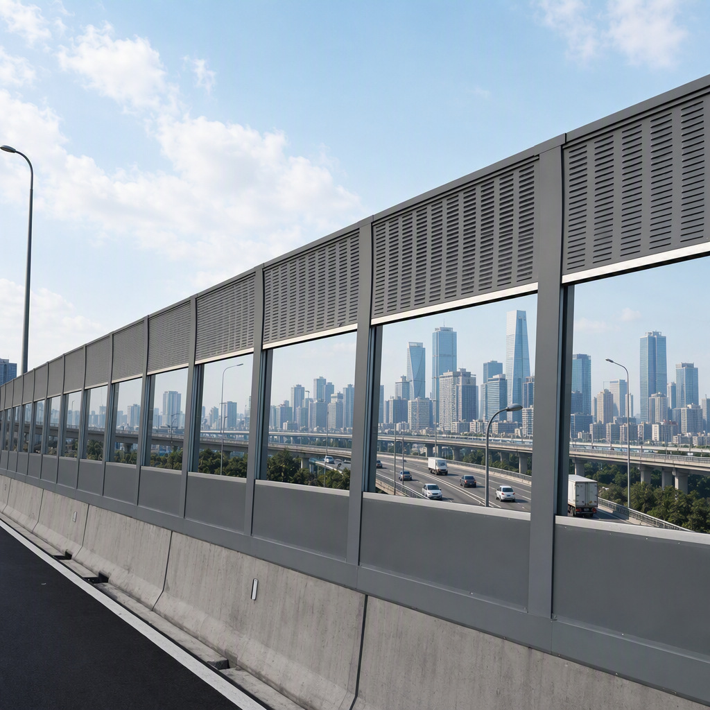 Transparent Acrylic & Glass Noise Barrier PC Panel
