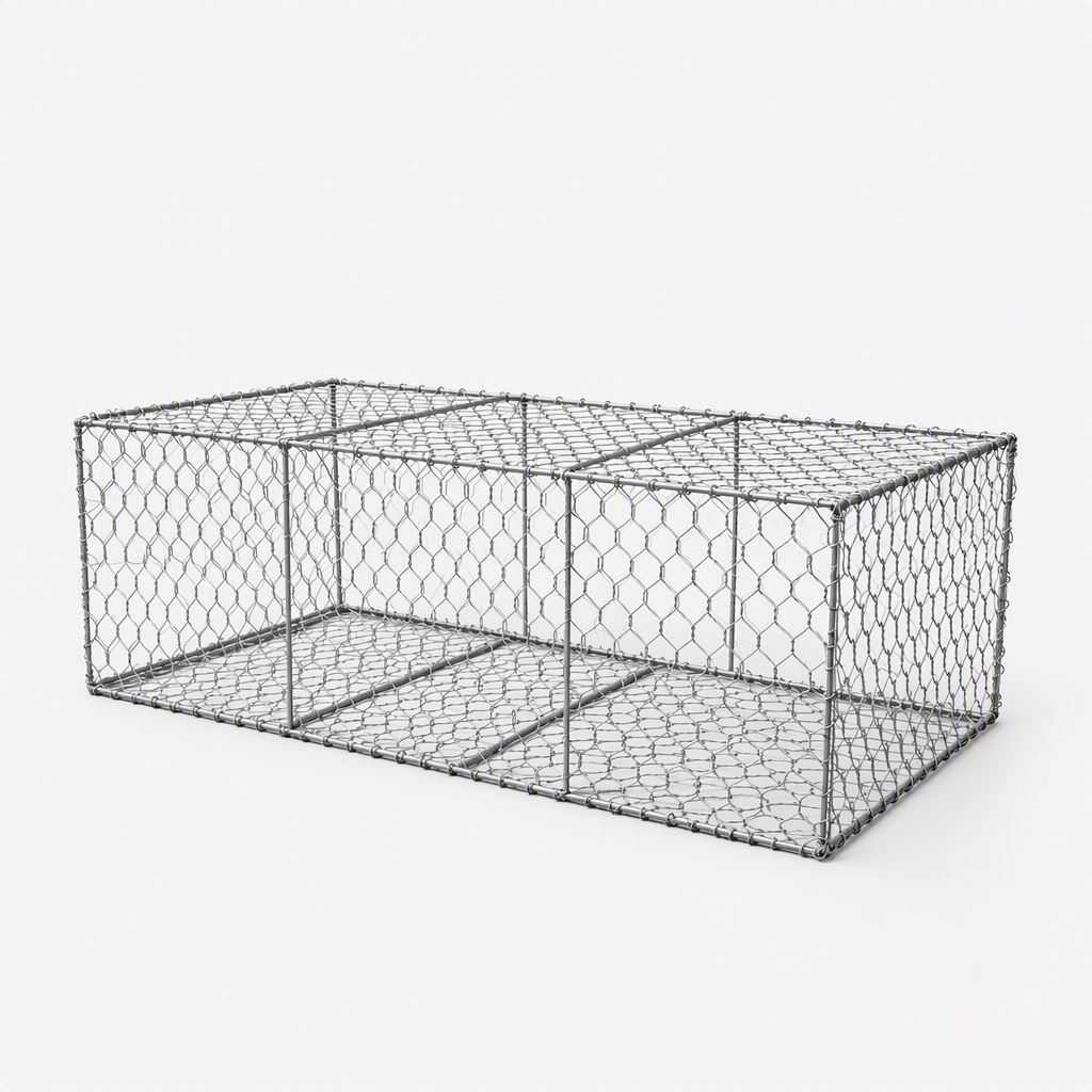 Hot-Dipped Galvanized Gabion Box 2x1x1m Double-Twist